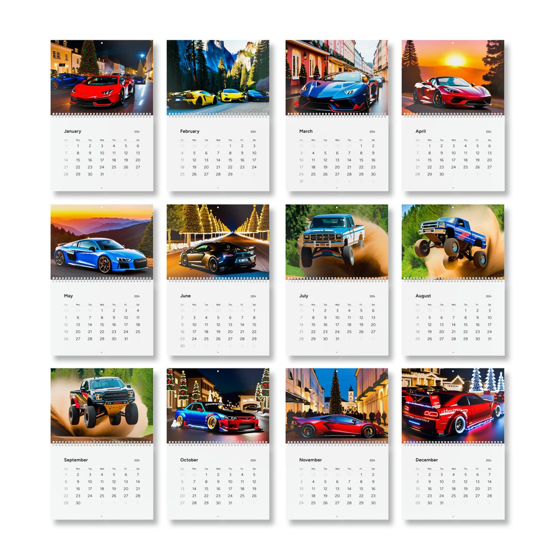 Sports Cars Calendar 2025 Etsy UK