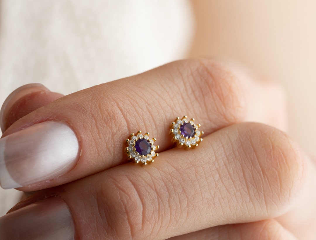 Handmade Stud Earring. Handmade 925 Silver, Gold Plated Earrings