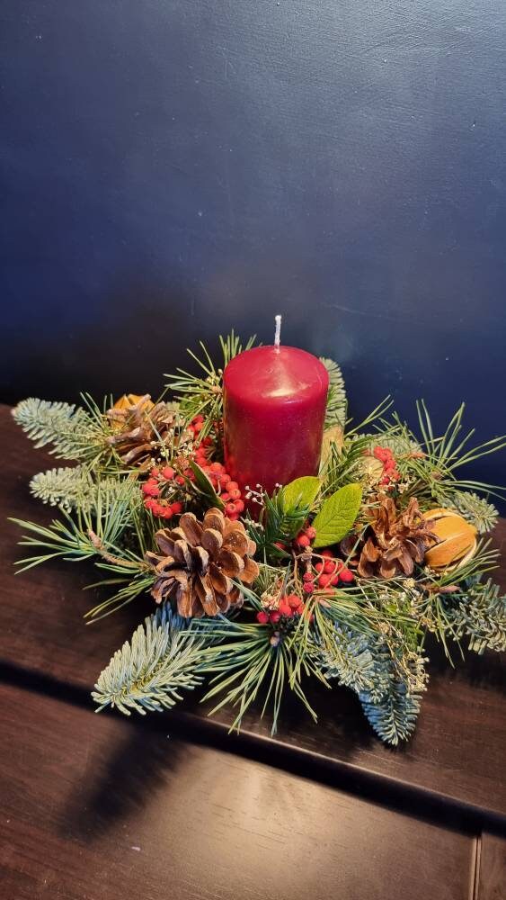 Fresh Christmas Table Centerpieces in Red Etsy UK