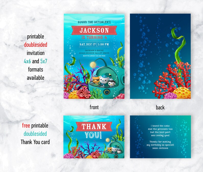 Printable Birthday Invitation Octonauts Invite Editable - Etsy