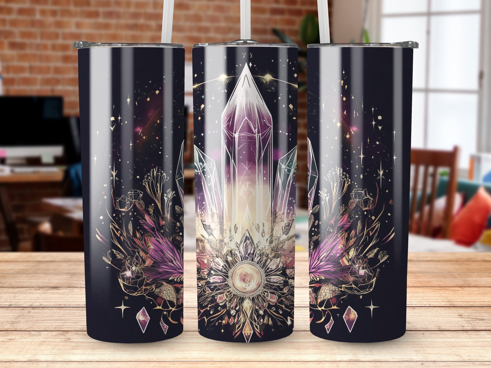 20 Oz Skinny Tumbler Sublimation Design Digital Download PNG Crystal ...