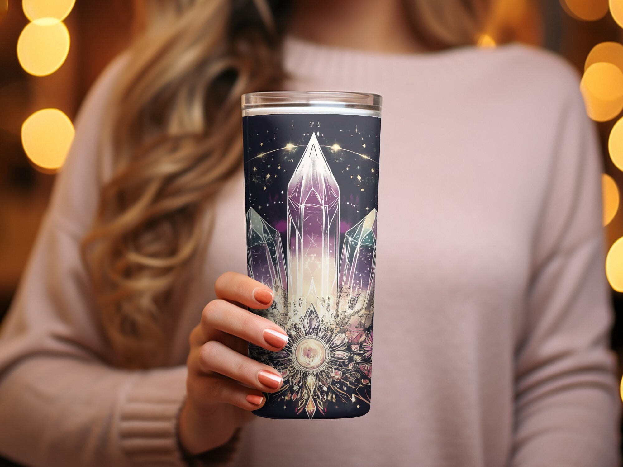 20 Oz Skinny Tumbler Sublimation Design Digital Download PNG Crystal ...