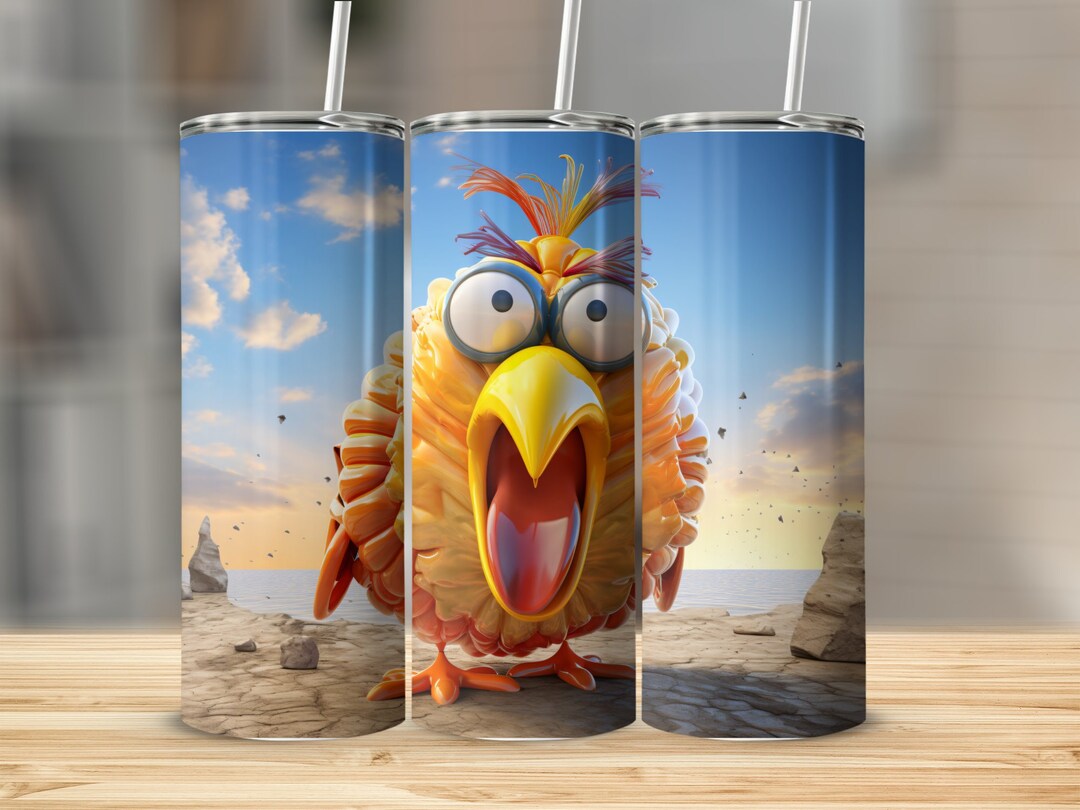 Chicken 20 Oz Skinny Tumbler Sublimation Design, Straight & Tapered ...