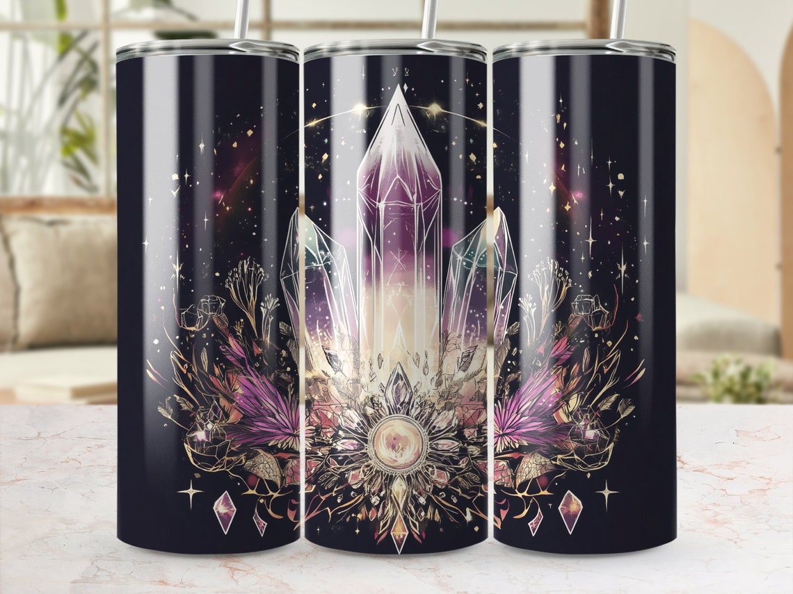 20 Oz Skinny Tumbler Sublimation Design Digital Download PNG Crystal ...