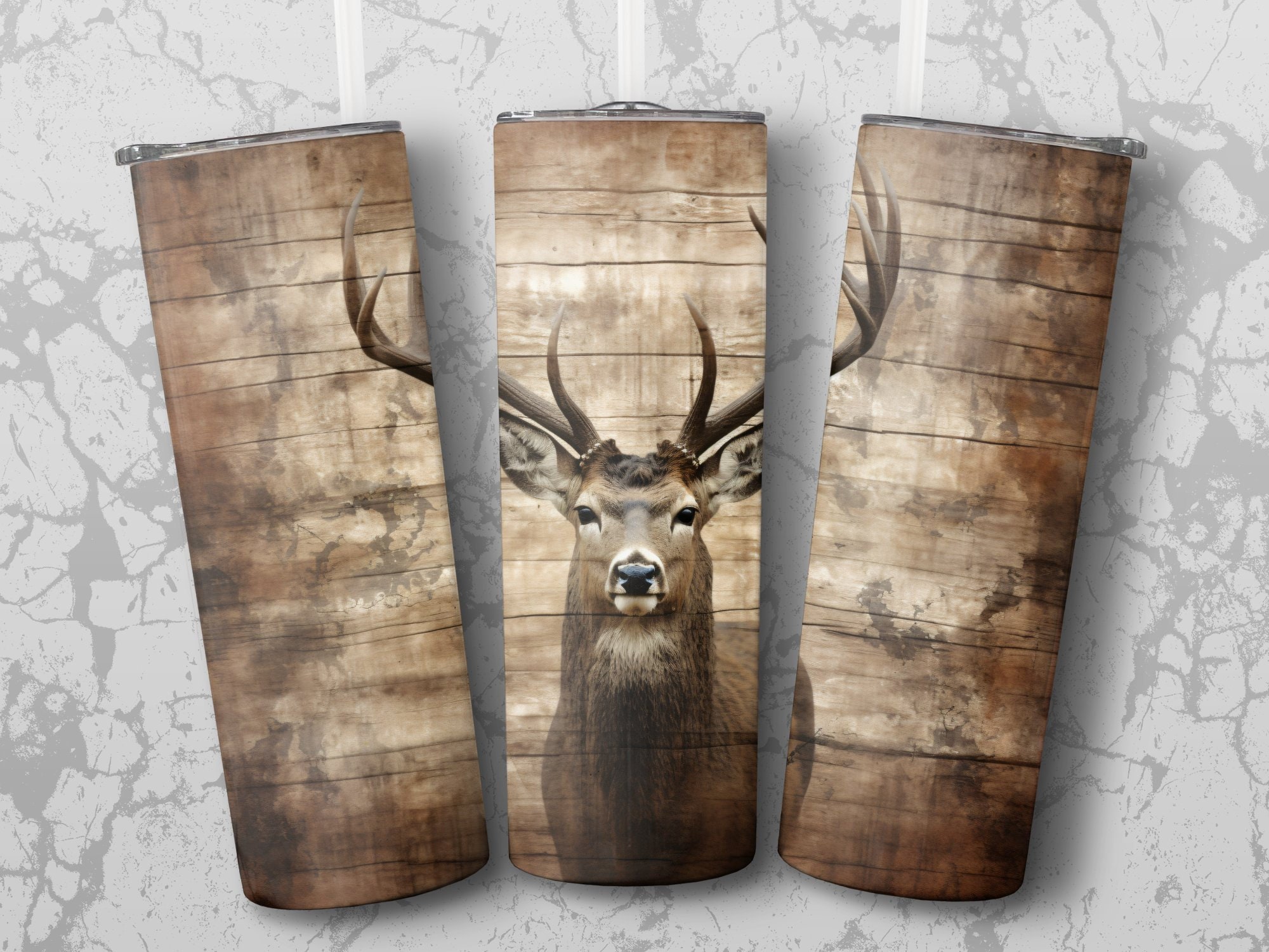 Deer 20 Oz Skinny Tumbler Sublimation Design, Straight & Tapered Wrap ...