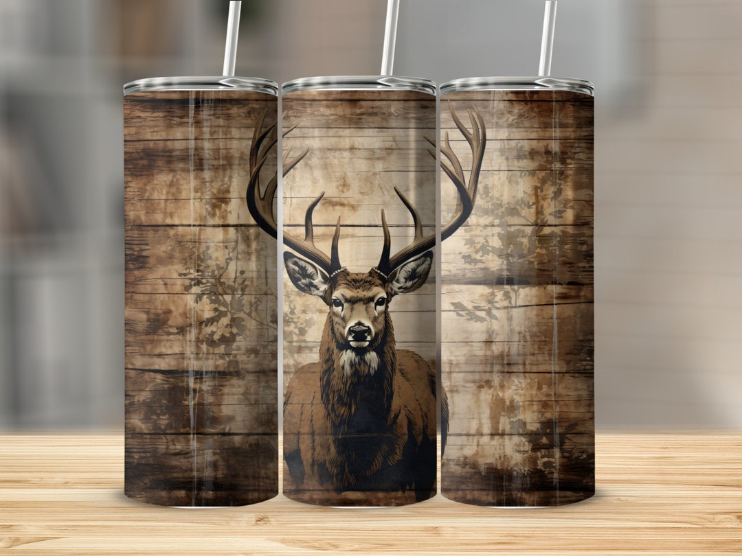Deer 20 Oz Skinny Tumbler Sublimation Design, Straight & Tapered Wrap ...