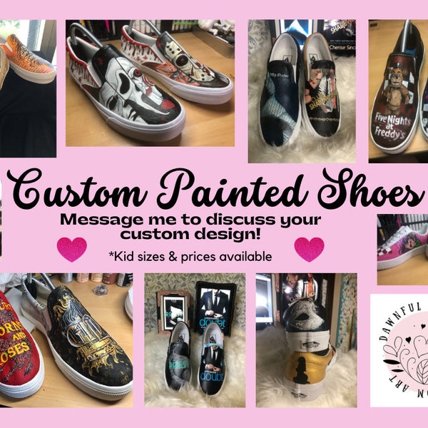 Hand Painted Shoes Etsy