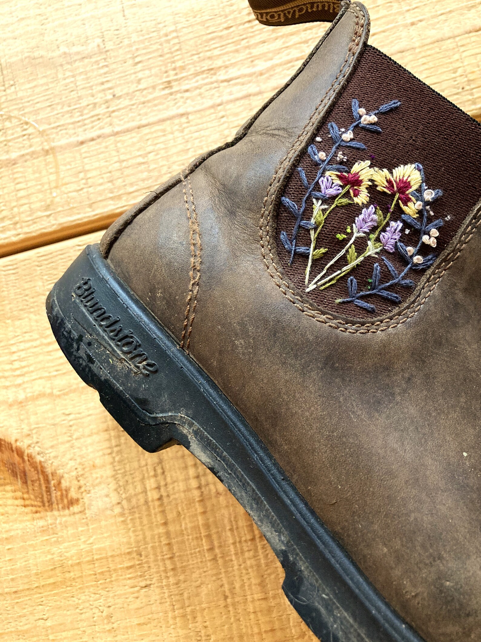 Made to Order Embroidered Floral Blundstone Boots - Etsy