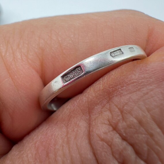 Vintage Soviet Sterling Silver Ruby Ring – Size 8… - image 7