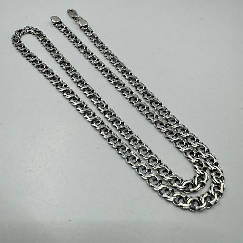 Gossip Girl 925 Sterling Silver Chain Necklace – White Gold Coated, 16-24 Inch, Classic Pendant Chain