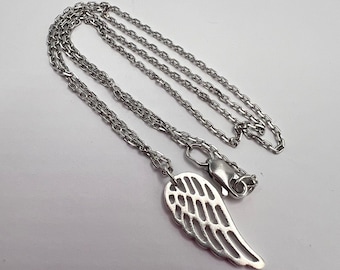 Vintage 925 Sterling Silber Engelsflügel Anhänger Halskette, Zarte Kette, Elegante Damen Schmuck Geschenk