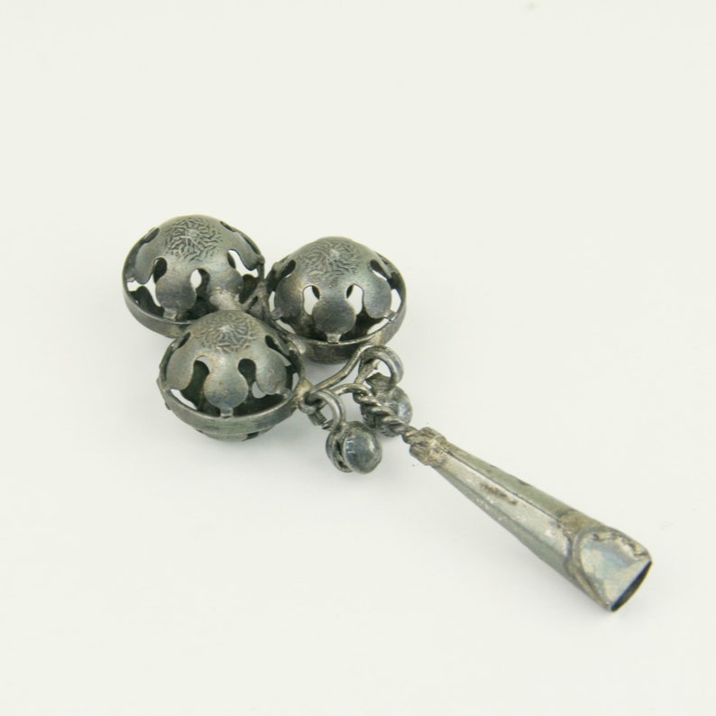 Antique Baby Rattle With Whistle Circa 1920 Etsy