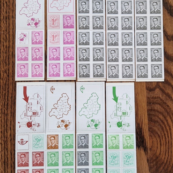 Set of 9 stamp books - king Baudouin - Belgium