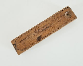 Vintage wooden pencil box