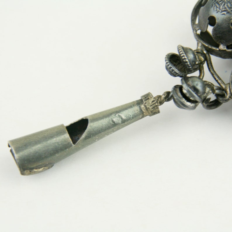 Antique Baby Rattle With Whistle Circa 1920 Etsy