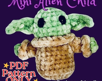 Amigurumi Alien Child Crochet Pattern, Easy Doll Tutorial (PDF Download)