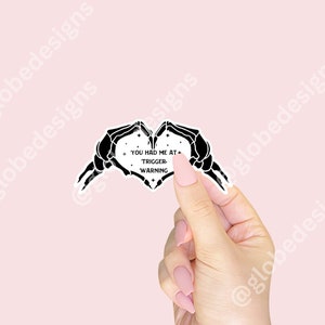 Trigger Warning Sticker, Kindle sticker, Bookish Sticker, Waterproof Sticker, Reader Sticker