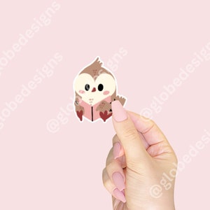 Owl Book Sticker, Kindle sticker, Bookish Sticker, Waterproof Sticker, Reader Sticker