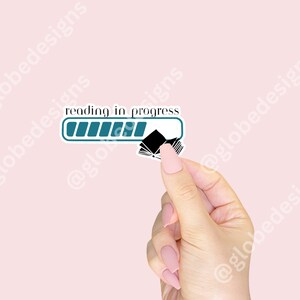 Reading In Progress Sticker, Kindle sticker, Bookish Sticker, Waterproof Sticker, Reader Sticker