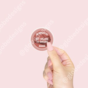 Introvert Book Sticker, Kindle sticker, Bookish Sticker, Waterproof Sticker, Reader Sticker