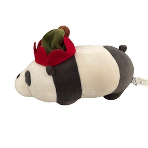 Juguete de peluche con gorro de elfo navideño de panda de We Bare Bears de MINISO de NWT, 11 pulgadas, dibujos animados