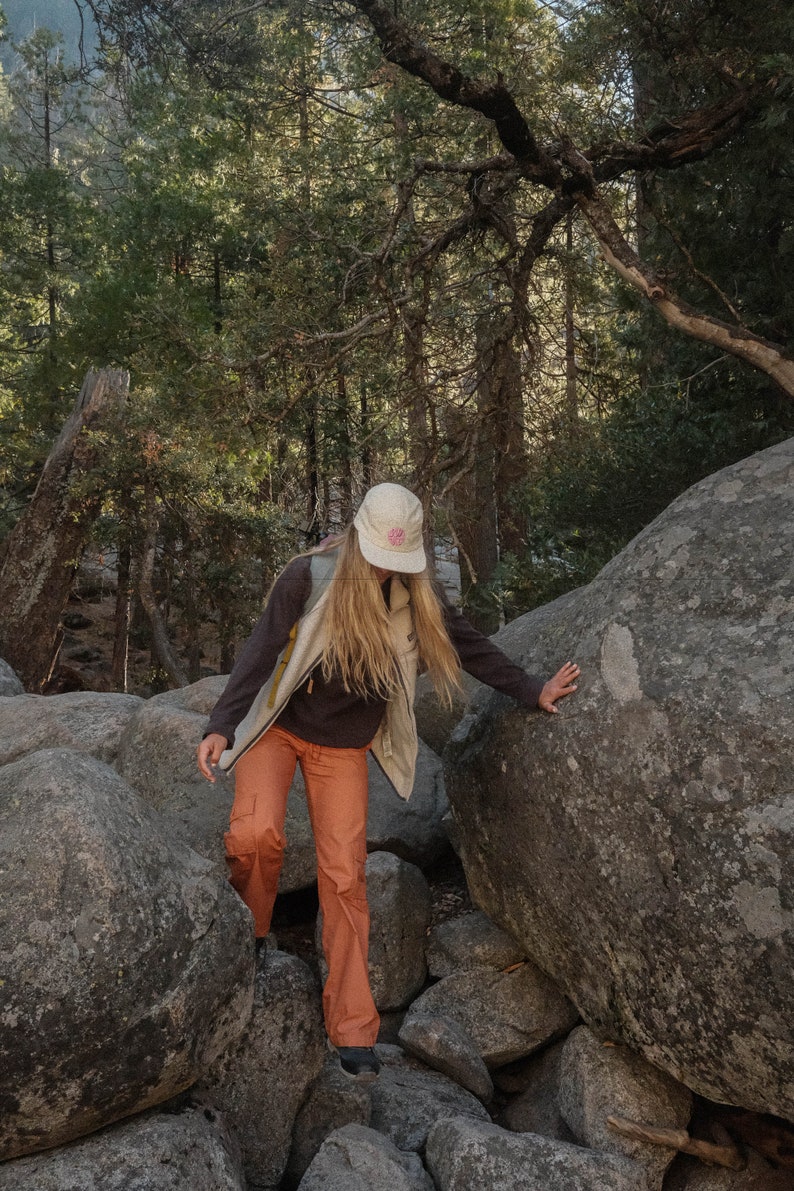 Granola 5 Panel Corduroy Embroidered Hat Etsy