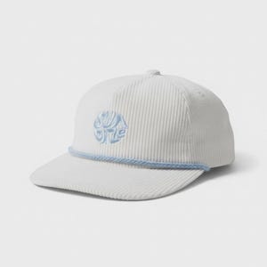 White Corduroy Hat SunDaze Vintage 5-panel Snapback Hat