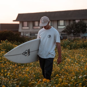 Creme and White Corduroy Embroidered Hat - SunDaze Vintage 5-panel Snapback Rope Adventure Hat