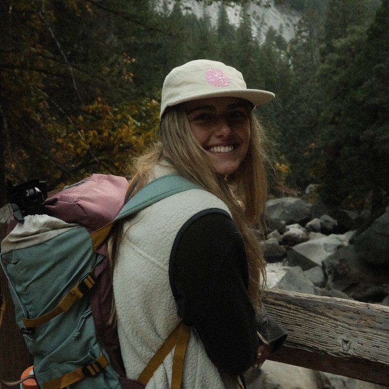 Granola 5 Panel Corduroy Embroidered Hat Etsy