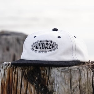 Black and White "SunWave" Corduroy Hat by Sundaze
