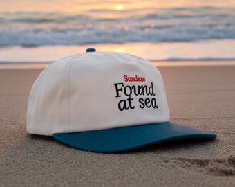 Found at Sea SunDaze Snapback Hat Dark Blue Cotton