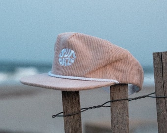 Desert Tan Corduroy Hat - SunDaze Vintage 5-panel Snapback Hat