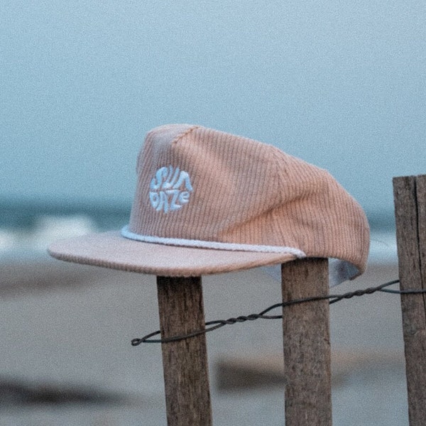 Desert Tan Corduroy Hat - SunDaze Vintage 5-panel Snapback Hat