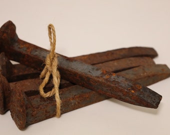 Vintage Authentic Railroad Spike- Set of 4