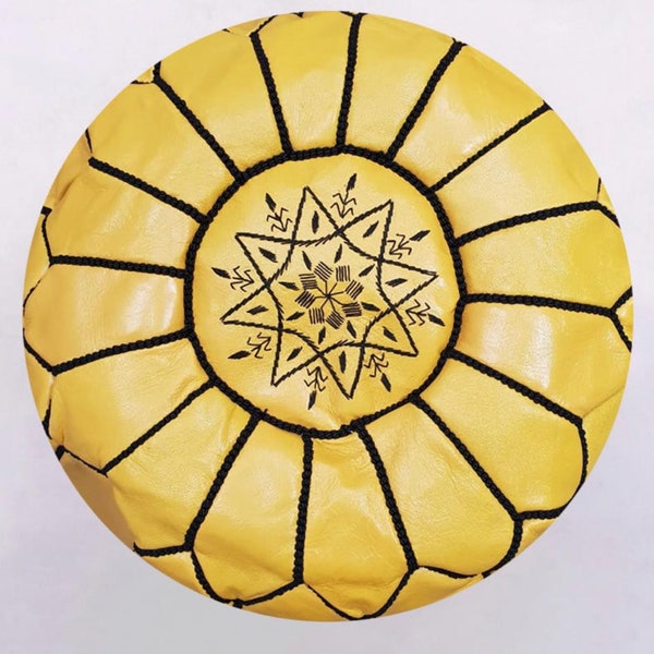 Leather Ottoman Etsy