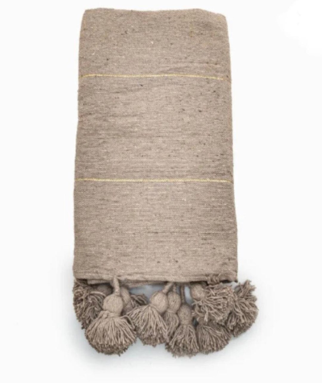 Moroccan Bed Blanket Light Brown Stripe Throw Blankets Etsy