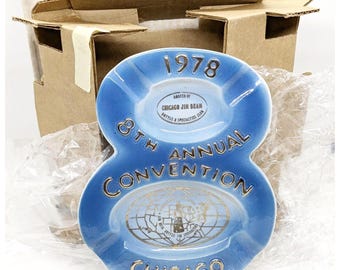 Jim Beam 1978 Chicago's 8th Annual Convention New Boxed Regal China Ashtray