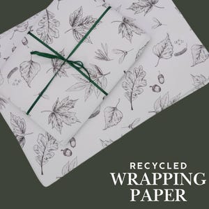 Umweltfreundliches recyceltes Geschenkpapier - Botanische Geschenkbögen für Großbriefe - Nachhaltige Verpackung - Kostenloser Versand in Großbritannien