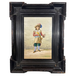 Italian Antique Micromosaic Plaque picture Of &quot;The Chavelier&quot;