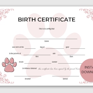 Hunde Züchter, Welpen Geburtsurkunde, Hunde Zertifikat, neuer Welpe, Haustier Zertifikat, Hunde Geburtsurkunde, Hundebesitzer, Hunde Mama, Hund Papa