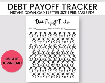 Debt Payoff Tracker Printable, Debt Coloring Sheet, Debt Coloring Page