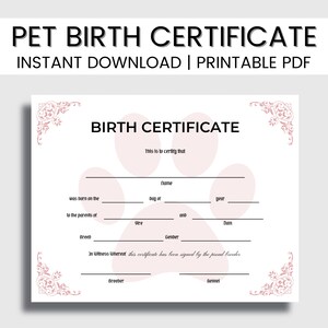 Huisdiergegevens, adoptiecertificaat, geboortestatistieken afdrukken, huisdierdocumenten, hondencertificaat, kattencertificaat, hondenfokker, kattenfokker, eigenaarcadeau