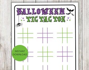 Halloween Tic Tac Toe Game For Kids Printable, Halloween Activity, Kids Halloween Party, Halloween Party Game, Activities For Kids