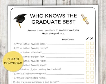 Who Knows The Graduate Best Game, Graduation Party Game, 2026 Grad Party, Graduation 2026, Grad Party Games, Graduation Games, Grad Games