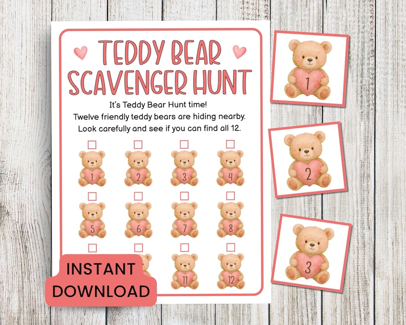 teddy bear scavenger hunt