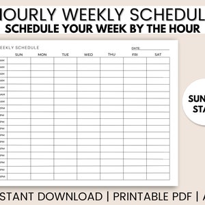 Hourly Schedule, Blank Calendar Weekly, Employee Work Schedule, Exercise Schedule, Daycare Schedule, Schedule Template Printable, A4 Planner