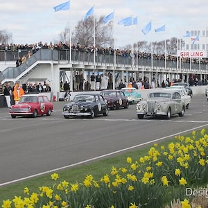 Goodwood Racing Circle, 6x4 oder A4 Foto, Mitgliedertreffen, Geschenk für Mann, Geschenk für Männer, Motorsport, Autos, Mini, Auto Geschenk, Rennen,