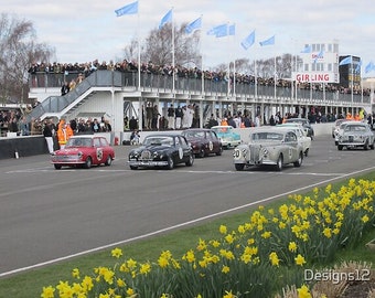 Goodwood Racing Circuit , 6x4 or A4 photograph, Members meeting, Gift for Husband, Gift for Men, Motorsport, Cars, Mini, car gift, race,