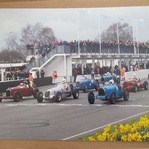 Goodwood Vintage Racing Circuit, fotografia 6x4 o 10x8, riunione dei membri, regalo per il marito, regalo per uomini, gara, sport motoristici, auto d'epoca,