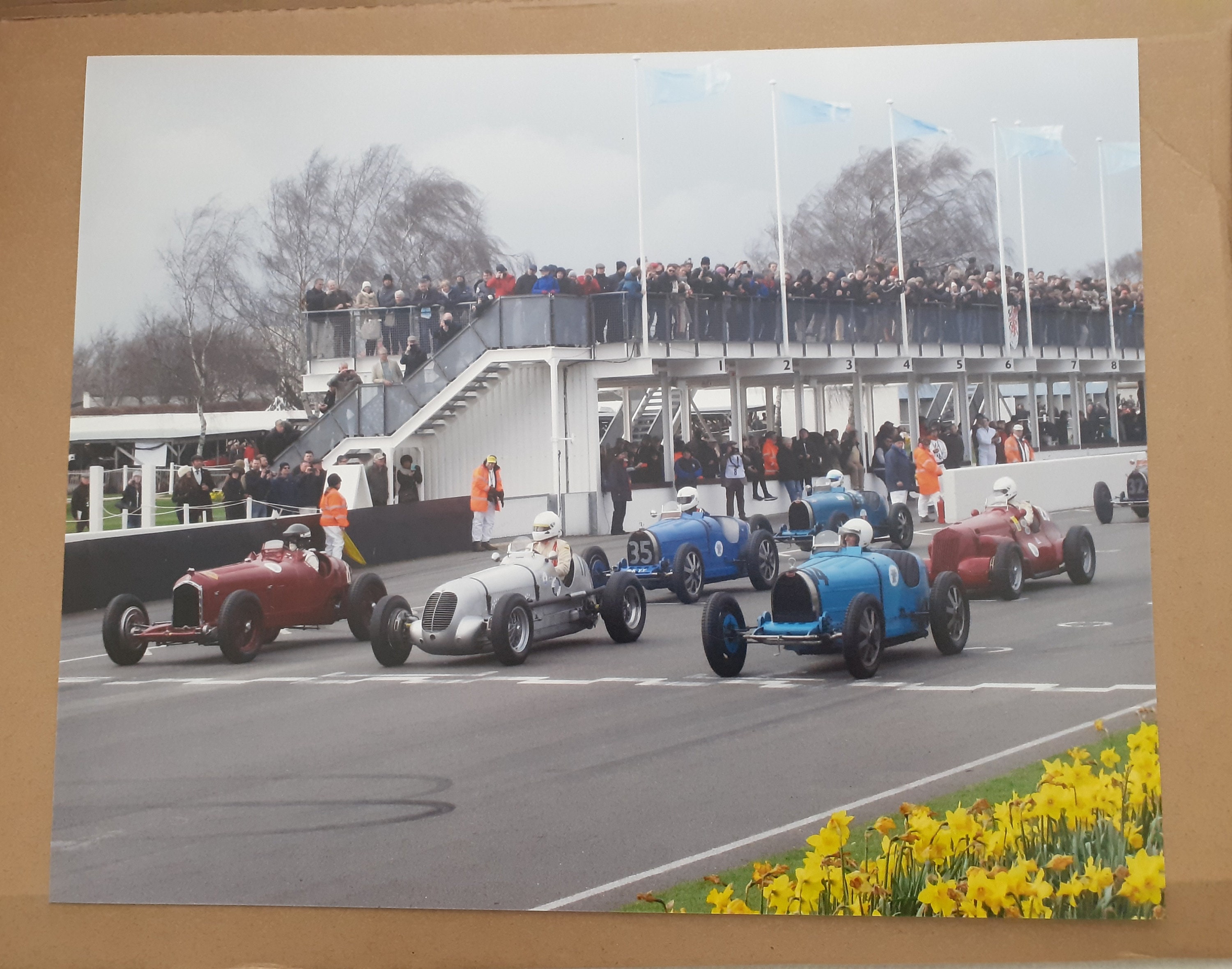 Goodwood Vintage Racing Circuit, 6x4 or 10x8 photograph, Members meeting, Gift for Husband, Gift for Men, Race, Motorsport, Vintage Cars,